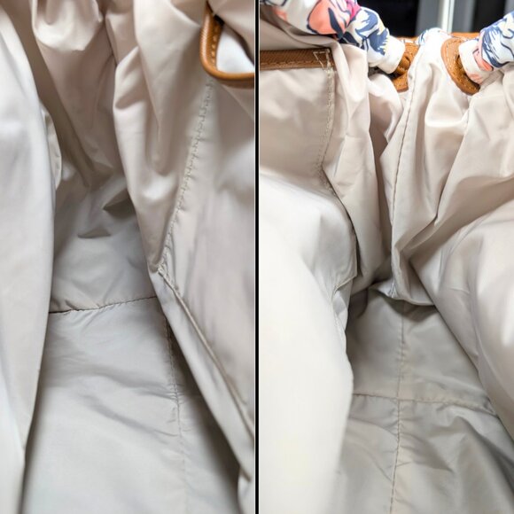 Radley London Dane Park Sketchy Floral Large Nylon Tan Leather Tote & Dust Bag - Picture 9 of 10